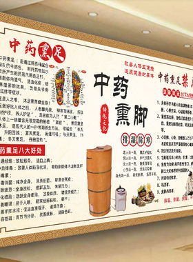 中药熏蒸海报足浴足疗中药泡脚