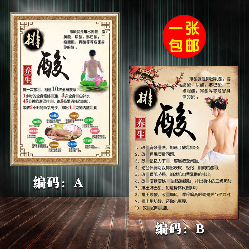 包邮身体排酸功效好处海报宣传画中医养生挂图展板沙棘排寒湿广告