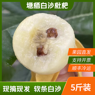 塘栖枇杷正宗软条白沙枇杷浙江杭州塘西白玉枇杷5斤装顺丰包邮
