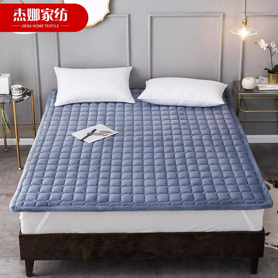 榻榻米电热炕地炕床垫软垫水晶绒加厚被褥子床褥子1.8床褥