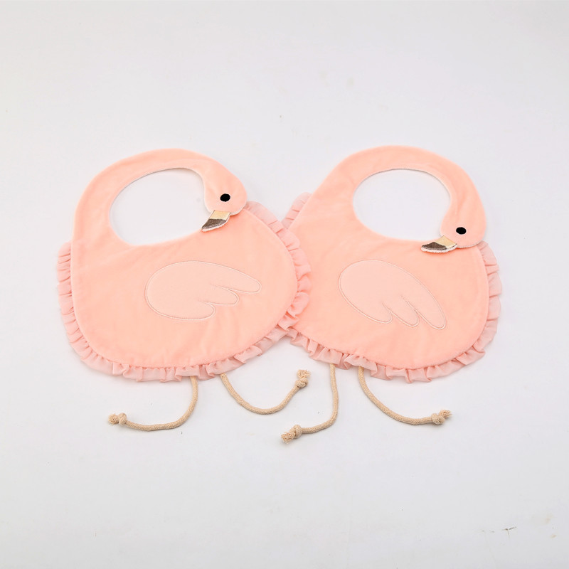 可爱粉色火烈鸟刺绣围嘴 带花边口水巾围嘴纯棉吸水 特价小童围嘴|msdalam kategori lampin/Xihu/makan/push pelarik, cawan/pinggan mangkuk/Grind/aksesori, Bibs/sedutan Hanjin/Rice poket/tuala, bib kecil - dari Buy2taobao.com untuk memberikan perkhidmatan ejen Taobao profesional membeli