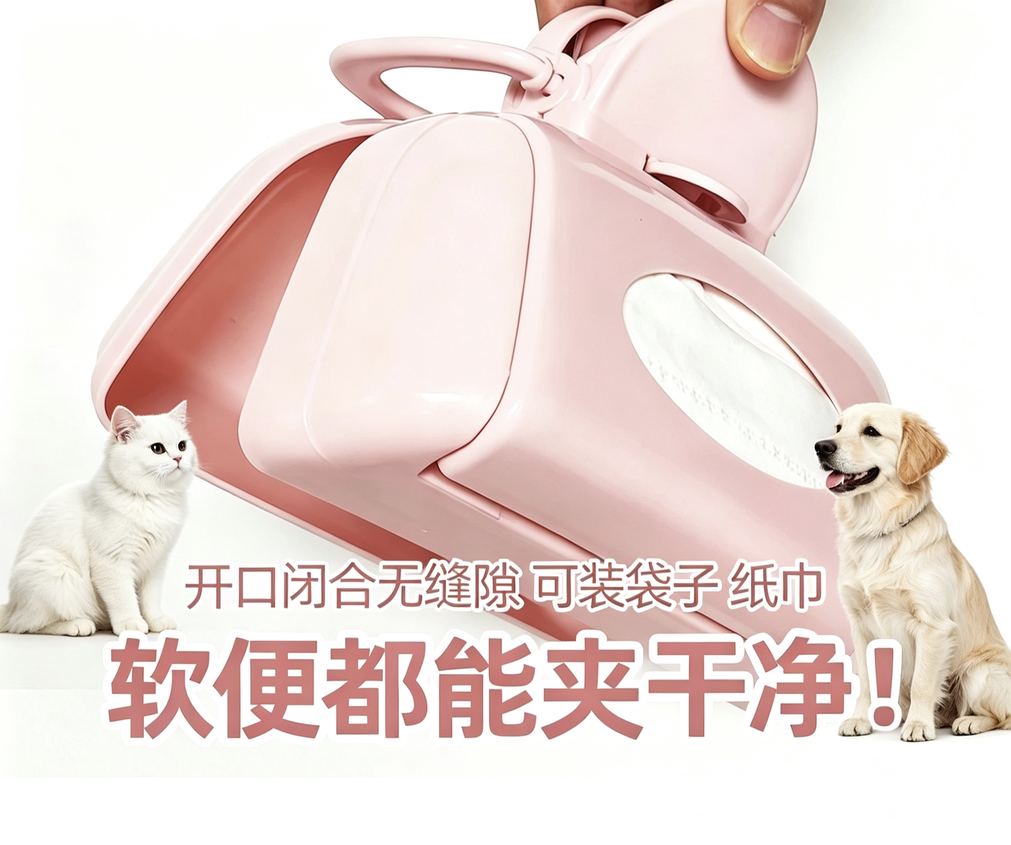 狗狗拾便器宠物狗小铲屎神器捡粪便狗屎便工具屎夹便器屎袋宠物用