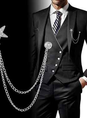 欧卡纳合金男士流苏西服胸针