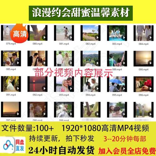国内外高清浪漫温馨甜蜜约会男女视频表白素材小人物唯美剪辑资源