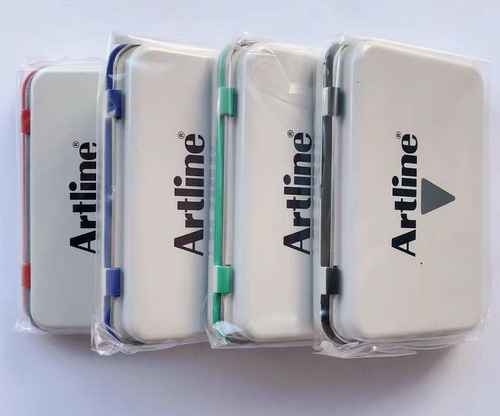 旗牌日本中号红蓝纱布包邮印台