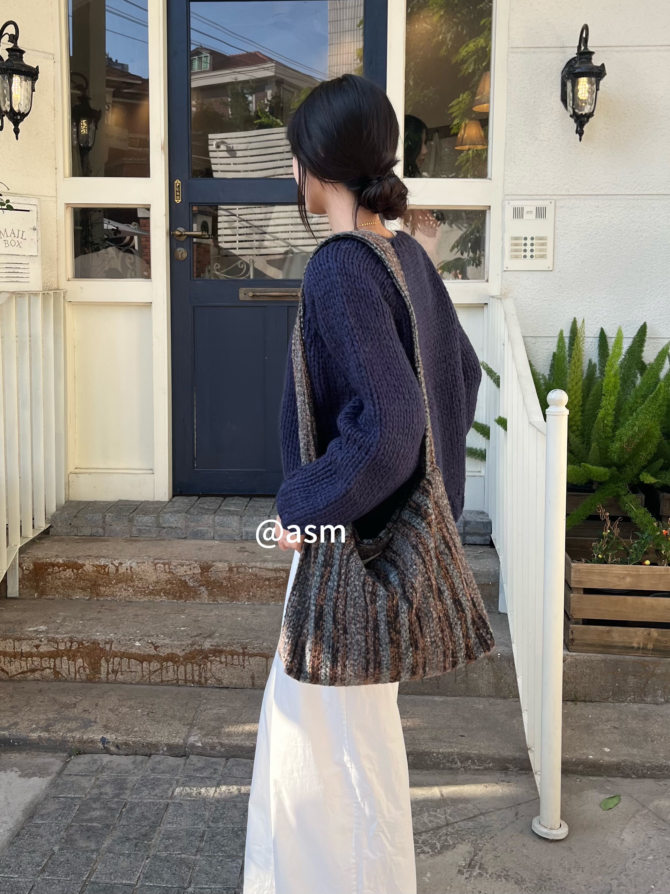 韩系ins慵懒风大容量斜挎托特包秋冬通勤单肩毛绒女包条纹毛呢包,箱包皮具/热销女包/男包,托特包,淘宝优惠券,粉丝福利购,淘宝优惠卷