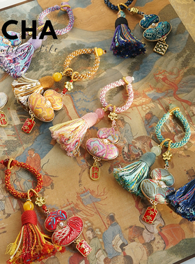 宋锦葫芦挂件包包挂车挂双面葫芦挂非遗纯手工小提溜纳福成品