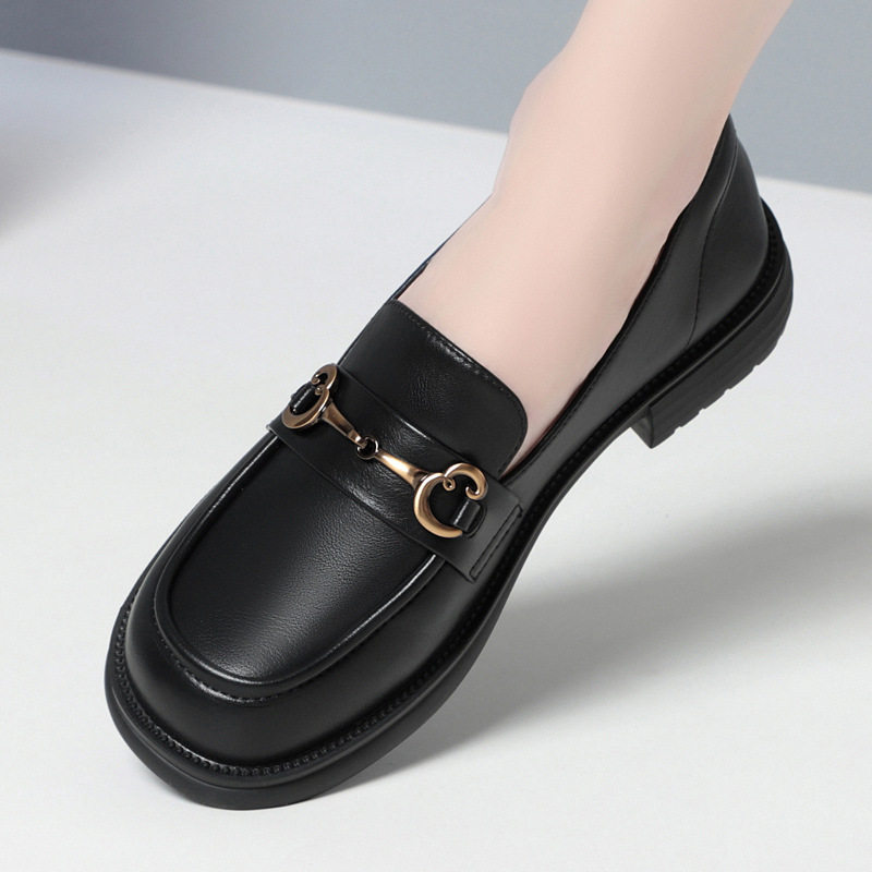 真皮复古英伦风乐福鞋春季新款女鞋子深口真皮单鞋方跟百搭小皮鞋,运动鞋new,运动休闲鞋,淘宝优惠券,粉丝福利购,淘宝优惠卷