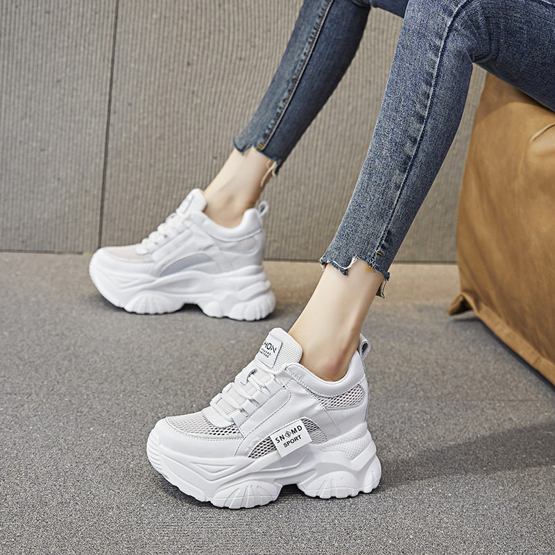 内增高女鞋秋冬新款透气老爹鞋厚底网面小个子运动休闲鞋女A8380,运动鞋new,运动休闲鞋,淘宝优惠券,粉丝福利购,淘宝优惠卷