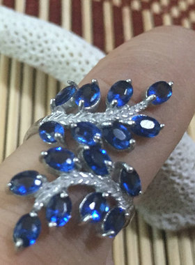 泰国纯银锆石七彩戒指