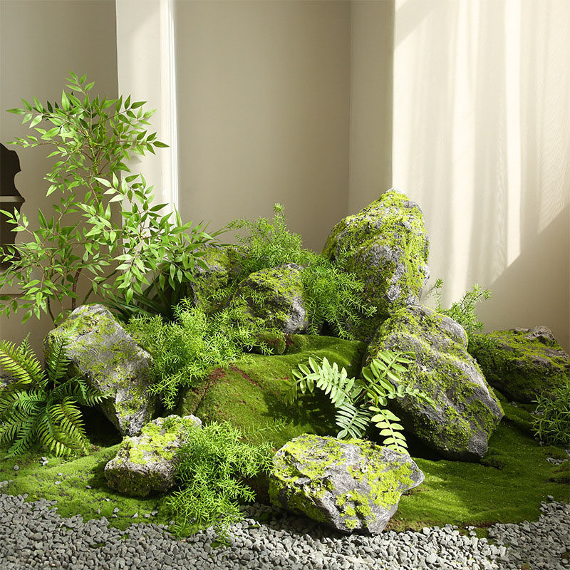 仿真青苔泡沫石仿生假石头摆件户外庭院山石造景苔藓假山装饰道具,家居饰品,户外/庭院摆件,淘宝优惠券,粉丝福利购,淘宝优惠卷