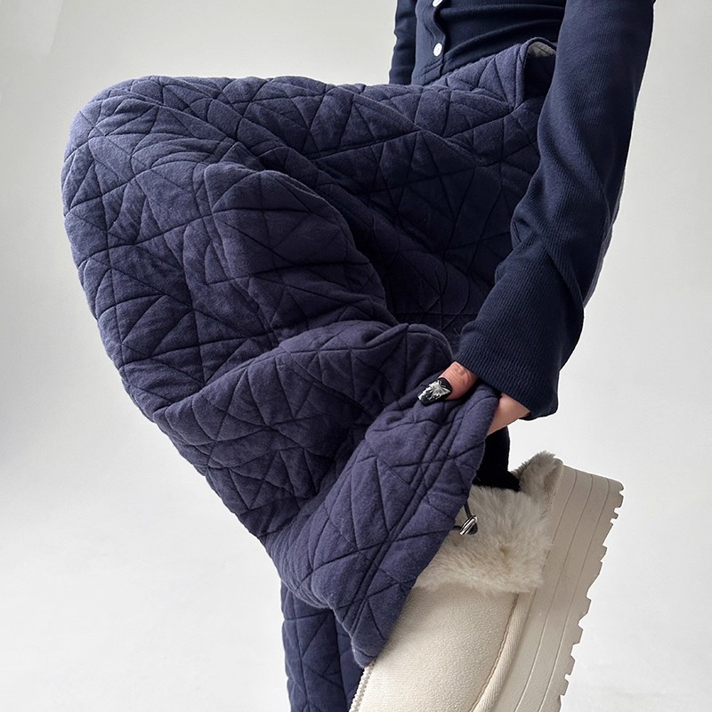 MDCWSTUDIO菱形格卫裤加厚休闲裤