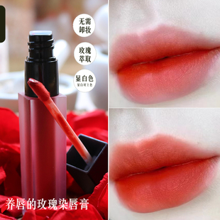 甜柿胡萝卜色胭脂雾面口红染唇膏腮红咬唇妆天然花汁免卸妆非故宫