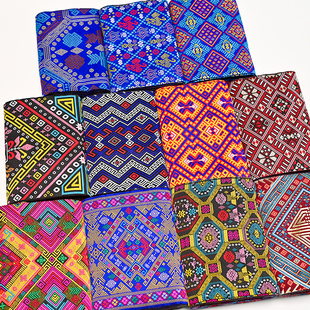 广西壮族传统装 民族3月3活动壮锦图纹样花边diy铺面料 饰绣花织带