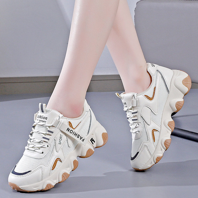 2026春季新款透气老爹鞋子女韩版运动休闲鞋女ins厚底跑步女鞋008