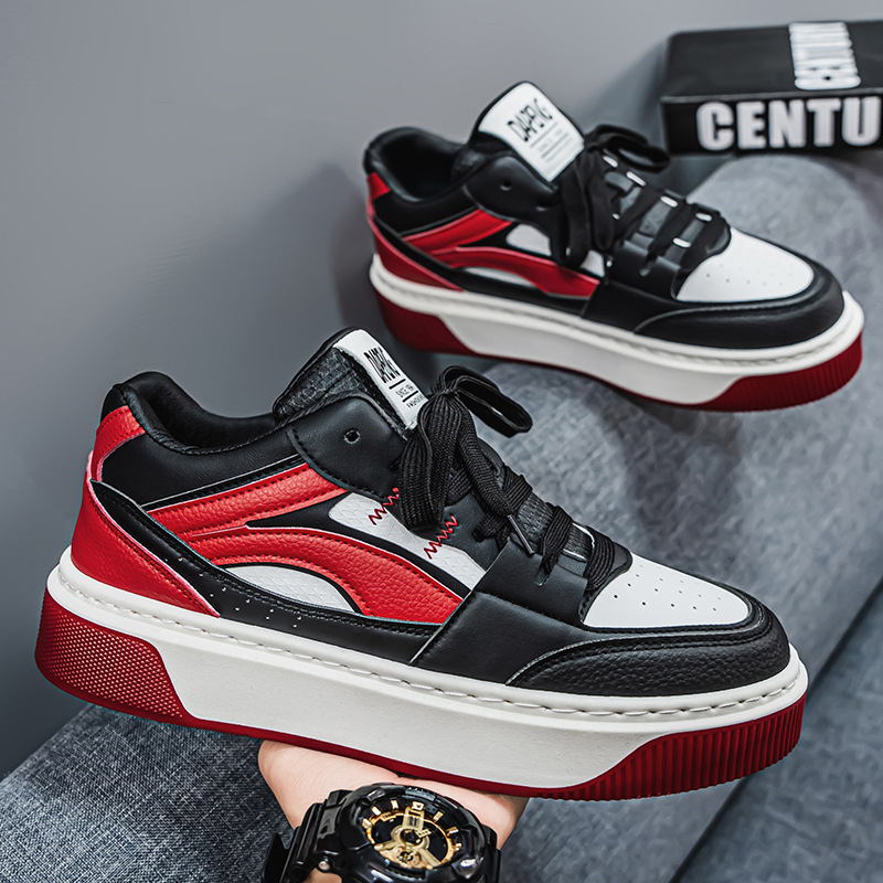 2025春季欧洲站皮面雪地靴内里加绒户外时尚百搭防寒系带运动男鞋