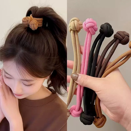头绳女扎马尾高弹力耐用纽扣发圈高级感洋气时尚成人发绳皮套轻奢