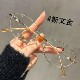 高级感日系猫眼金丝细框近视眼镜女防蓝光可配度数精致老钱风镜框
