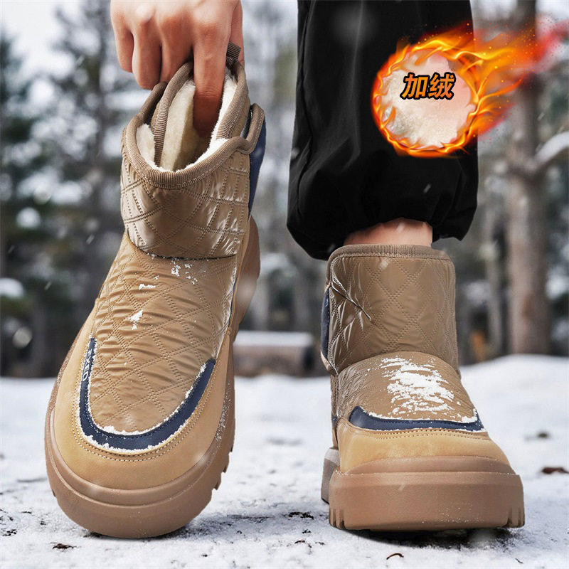 雪地靴男款2025新款男士冬季加绒保暖棉靴皮毛一体防寒加厚大棉鞋,运动鞋new,运动休闲鞋,淘宝优惠券,粉丝福利购,淘宝优惠卷