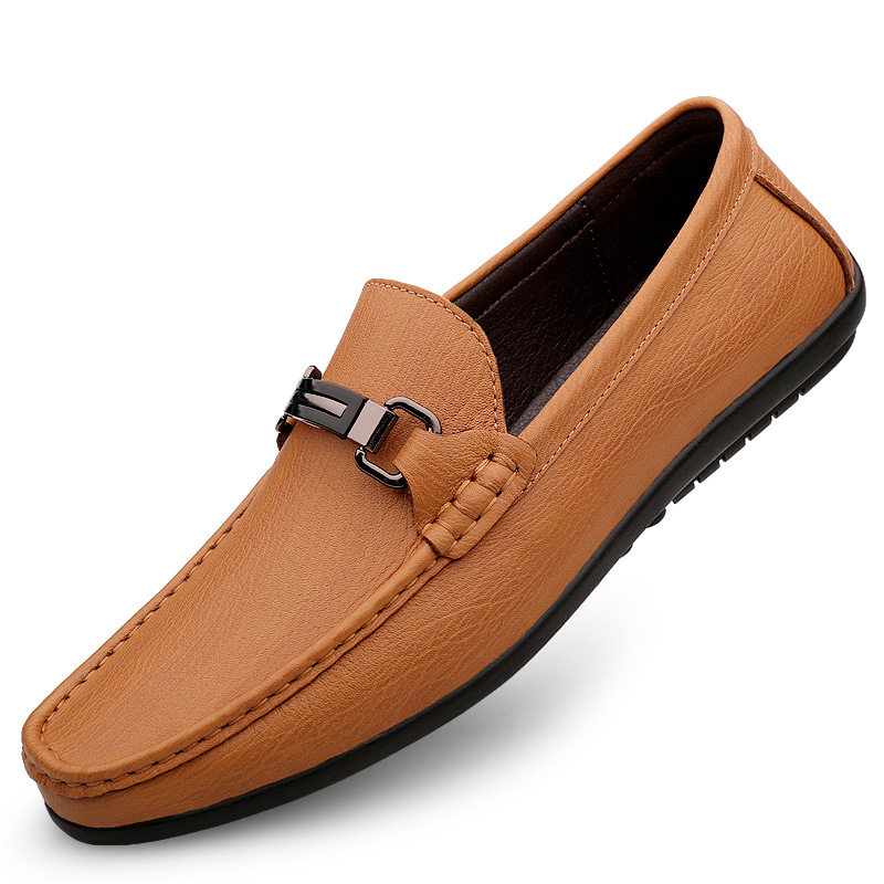 男士格子纹休闲皮鞋头层牛皮加绒一脚蹬豆豆男鞋大码压花小皮鞋男,运动鞋new,运动休闲鞋,淘宝优惠券,粉丝福利购,淘宝优惠卷