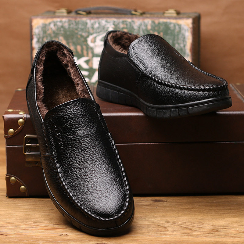 牛皮百塔男皮鞋牛皮冬季男士商务休闲棉皮鞋加绒保暖中年爸爸棉鞋,运动鞋new,运动休闲鞋,淘宝优惠券,粉丝福利购,淘宝优惠卷