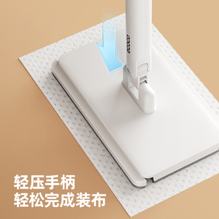 ecoco洗脸巾拖把按压自动夹抹布迷你小拖把家用新款懒人拖地神器