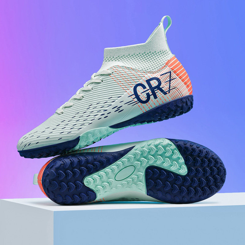 中小学生成人长钉AG透气训练鞋秋季刺客C罗碎钉TF足球鞋男款儿童