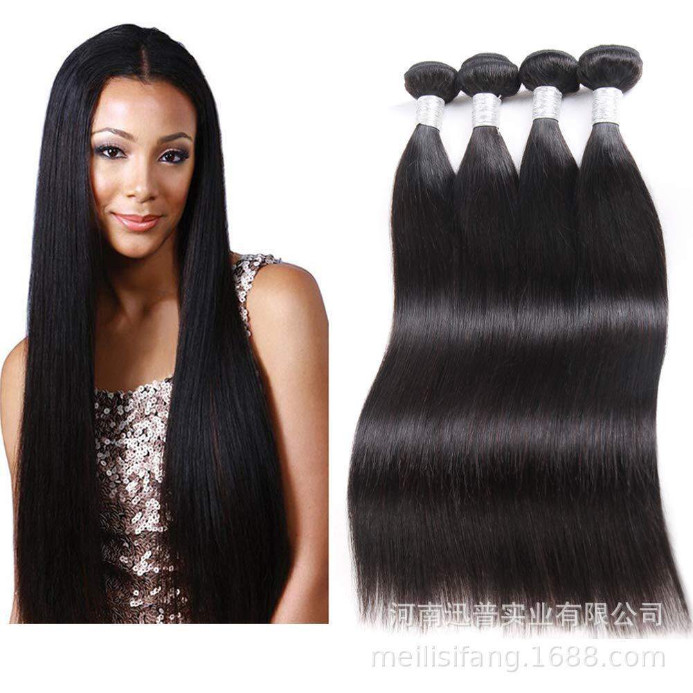 假发真发发帘直发假发9AHuman Hair Bundle巴西真人发假发女