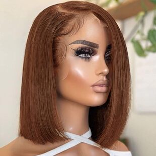 Bob Lace Chocolate Brown 13X4 Wigs Hair Human Wig Front