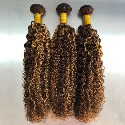 许昌假发jerry curly钢琴色真人发JC渐变色P427highlight发帘顺发