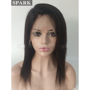 许昌全手织假发全真发全蕾丝前蕾丝真人发假发头套