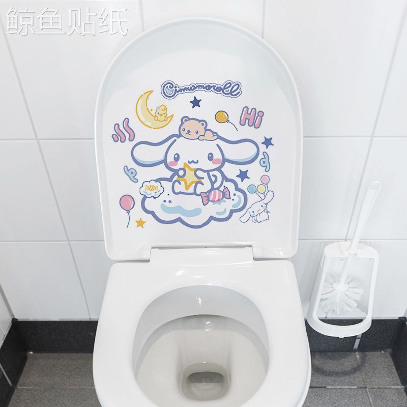 网红创意玉桂狗化妆室防水马桶贴纸化妆室坐便器创意卡通装饰贴画