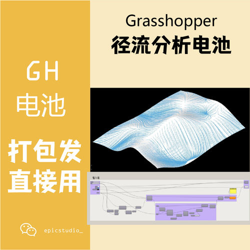 雨水径流分析Grasshopper电池组GH电池犀牛插件模板参数化合集