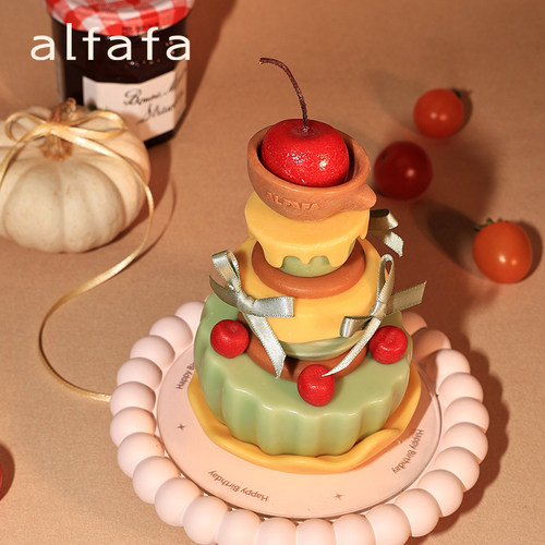 「新品」alfafa许愿蛋糕香薰蜡烛原创设计生日礼物节日送礼