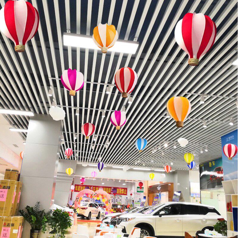 商场4S店顶部丝网热气球挂饰