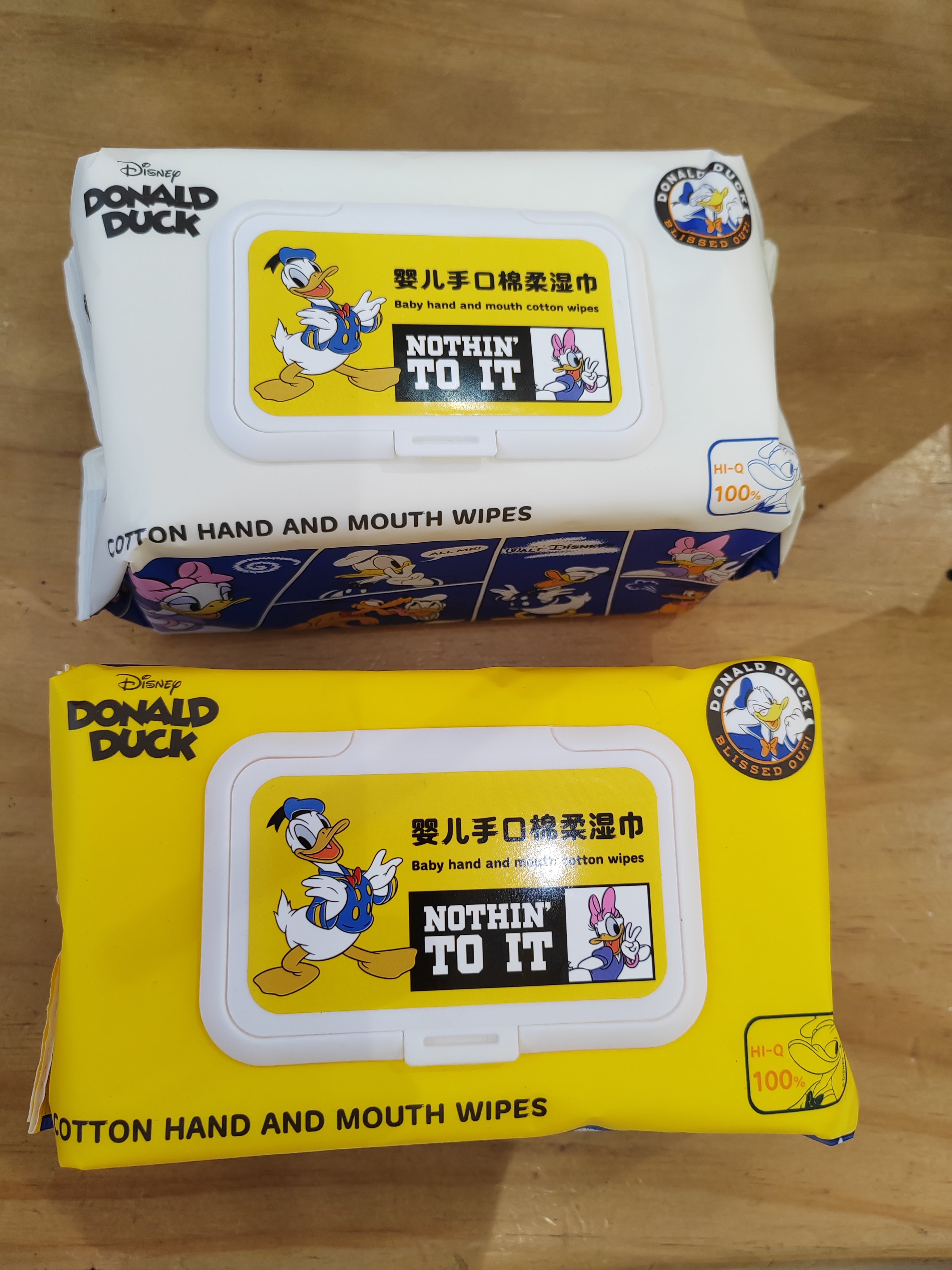 大包迪士尼Donaldduck唐老鸭湿巾80抽婴儿手口棉柔翻盖湿巾正品
