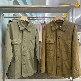 日系男装女装新款棉质茄克外套休闲宽松工装夹克外套483819