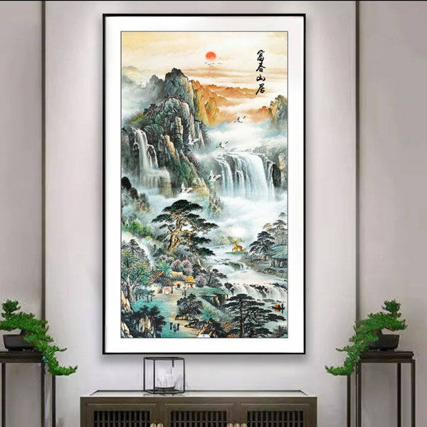 富春山居图十字绣2023新满绣十字绣套件