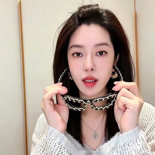 小香风轻奢高颅顶发箍女款