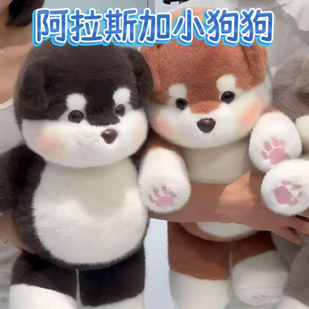 哈士奇阿斯拉小狗毛绒玩具公仔布娃娃玩偶睡觉抱儿童女生生日礼物