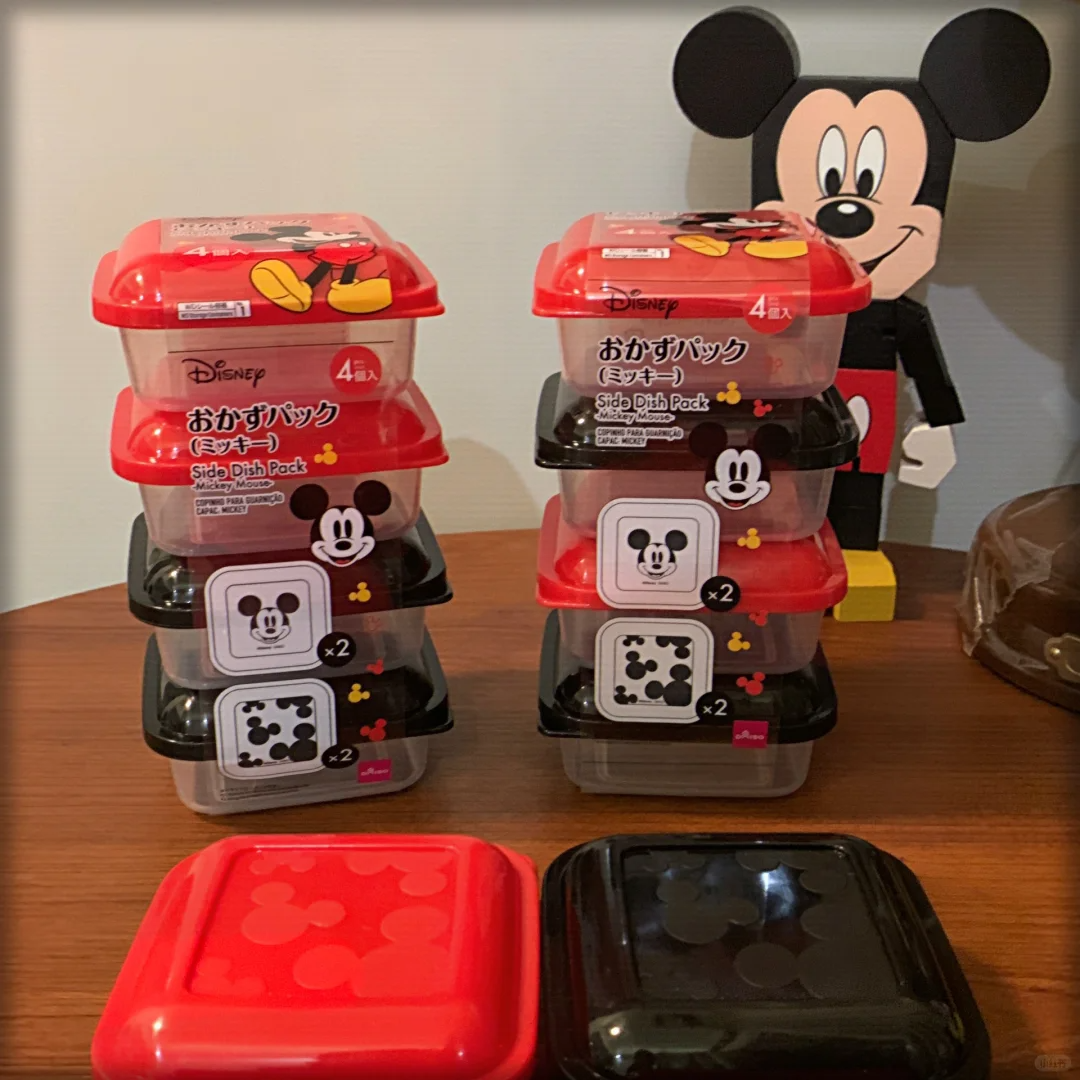 日本大创DAISO迪士尼米奇双层分格储物密封可微波炉零食分装盒,餐饮具,保鲜盒,淘宝优惠券,粉丝福利购,淘宝优惠卷