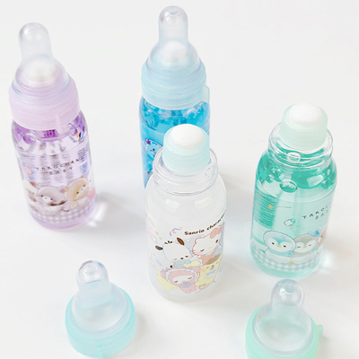 日本CRUX透明液体胶水学生办公文具创意奶瓶动物粘纸张带香味40ml