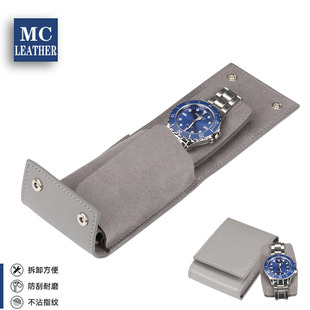 皮质手表盒精致单只装腕表首饰包装礼盒旅行便携机械表收纳盒电子