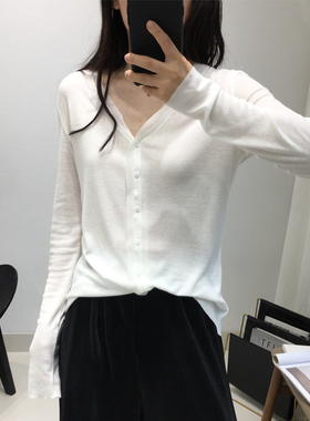 细米定制JU柔滑桑蚕丝+莱赛尔轻薄开衫外套女夏季防晒空调衫上衣