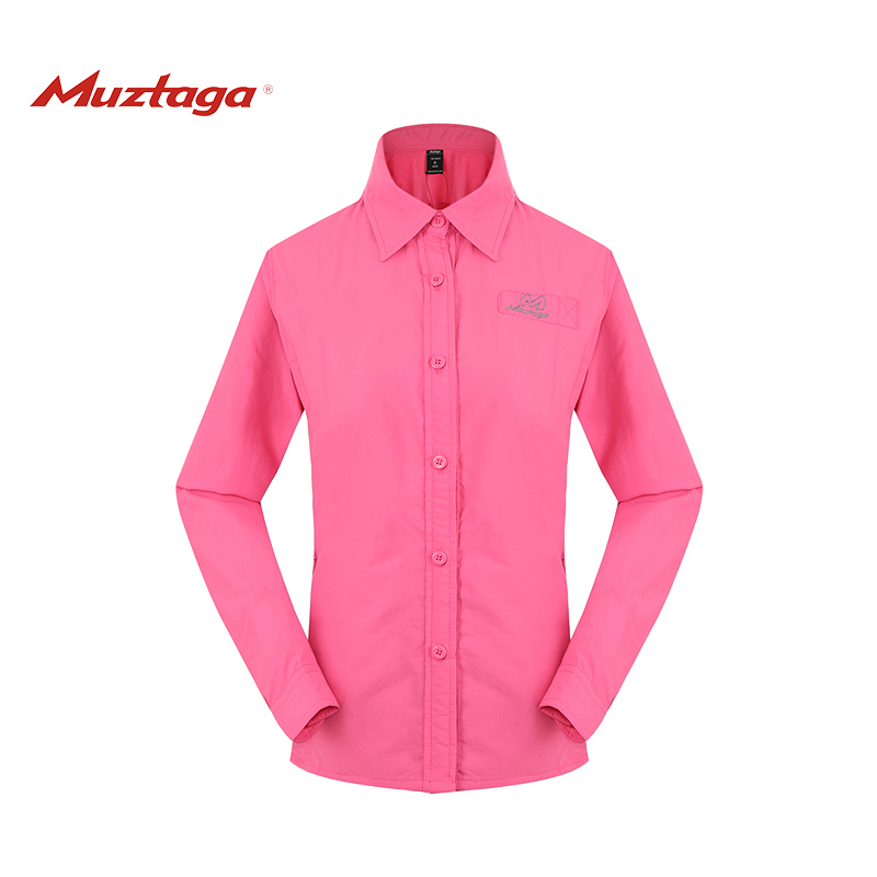 MUZTAGA慕士塔格玉兰女士户外速干透气长袖衬衣吸湿排汗防晒国产