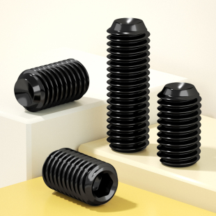 紧定螺丝12.9级凹端机米无头螺钉内六角螺丝基米顶丝M2M3M4M5 M24