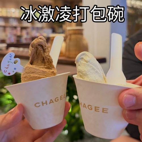 一次性Gelato纸浆冰淇淋杯