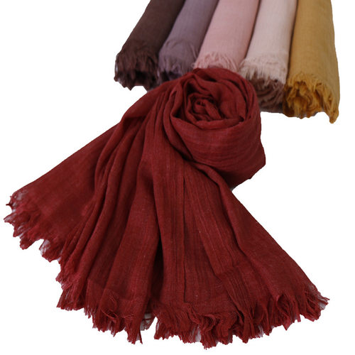 Women scarf Pure color TR cotton scarf 女士棉休闲围巾VS130