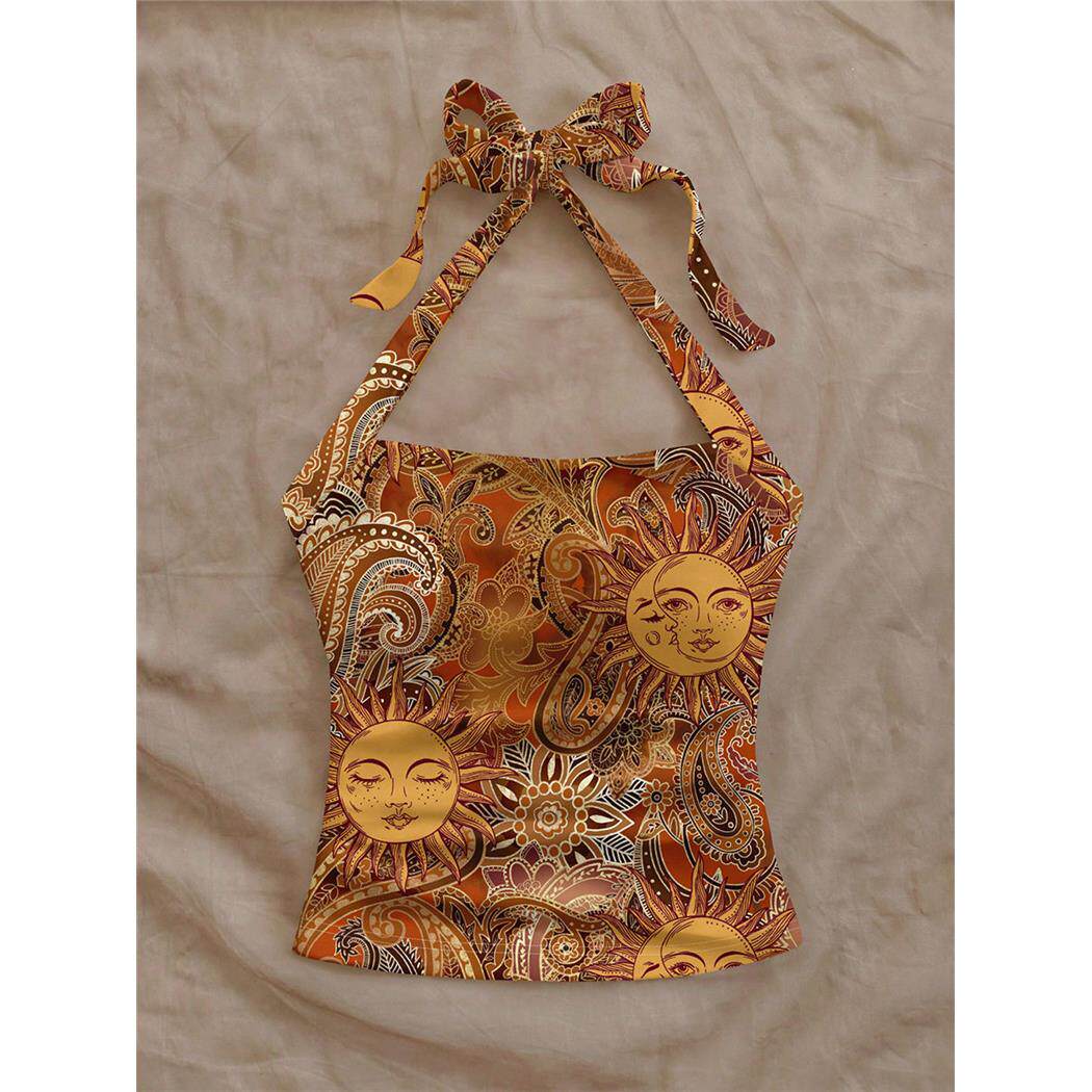 Strap top summer hanging neck vest slim fit women's clothing