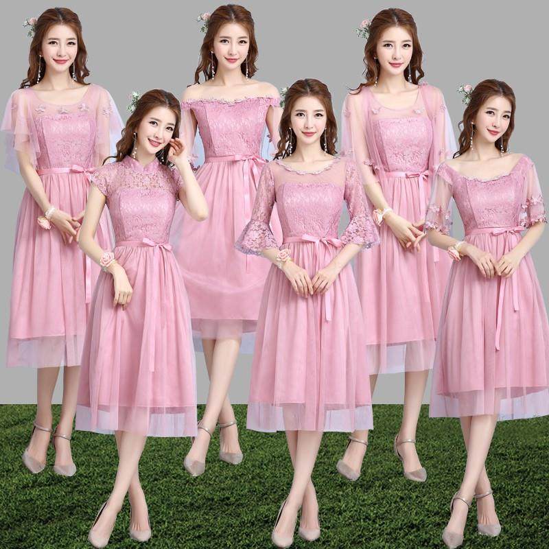 大方學院婚紗成人禮聚會宴會演出服裙子典禮壹字肩敬酒服粉色洋氣在類目 女裝/女士精品, 婚紗/旗袍/禮服, 禮服/晚裝中 - 來自Buy2taobao.com提供專業的淘寶代購服務